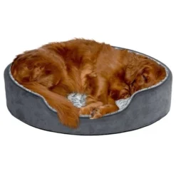 FurHaven Two-Tone Faux Fur & Suede Oval Pet Bed for Dogs & Cats -Pet Gizmos Sales GUEST b26d9b56 1e60 4a86 bd01 de44fe42e0ef