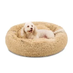 Best Choice Products Dog Bed Self-Warming Plush Shag Fur Donut Calming Pet Bed Cuddler - Brown -Pet Gizmos Sales GUEST b2905e17 2242 490e b9ef 0652b8c30d55