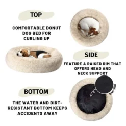 Trinity Donut Dog Bed, Round Fluffy Dog Beds for Small Dogs -Pet Gizmos Sales GUEST b686998b 5c81 4977 8c83 91e7283d0fc7