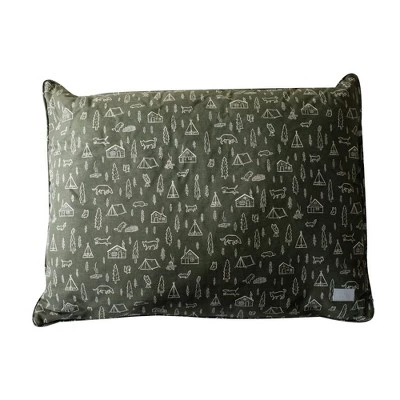 PetShop by Fringe Studio Camping Olive Pillow with Poly Fill Dog Bed - L 4 PetShop by Fringe Studio Camping Olive Pillow with Poly Fill Dog Bed - L - Image 4
