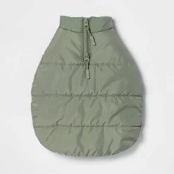 Dog and Cat Puffer Jacket with Buckle - Green - Boots & Barkley™