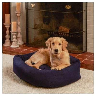 Kensington Garden Rectangle Indoor/Outdoor Bumper Dog Bed - Navy - M/L 1 Kensington Garden Rectangle Indoor/Outdoor Bumper Dog Bed - Navy - M/L