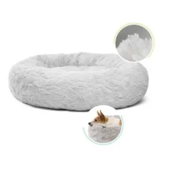 Best Friends by Sheri Donut Lux Dog Bed Gray