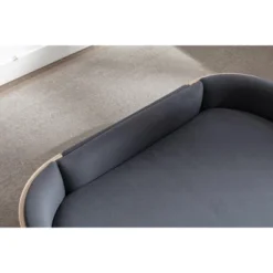 Bulldog 26.4" Width Small Dog Beds With Removable Washable Cover, Velvet Cushion With Solid Wood legs and Bent Wood Back-The Pop Maison -Pet Gizmos Sales GUEST da1da2f4 4e9e 44f6 90c6 2d78a9caf100