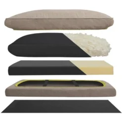 Coop Home Goods Orthopedic Dog Bed for Dogs - Waterproof, Memory Foam Sofa with Removable Washable Cover, Adjustable Pillow Top