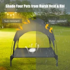 Costway 36'' Portable Elevated Dog Cot Outdoor Cooling Pet Bed w/ Removable Canopy Shade -Pet Gizmos Sales GUEST e046539d 4dd9 4b44 90a0 6d318d1f881b