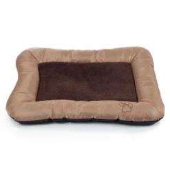 Trademark Global Petmaker Plush Cozy Pet Bed - Tan 43x29