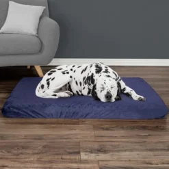 Memory Foam Dog Bed – 2-Layer Orthopedic Dog Bed with Machine Washable Cover - 46 x 27 Dog Bed for Large Dogs up to 95lbs by PETMAKER (Blue) -Pet Gizmos Sales GUEST e96e2ee9 6ec7 4bd6 ad6f 6e49014b31e3