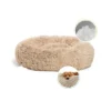 Best Friends by Sheri Donut Shag Dog Bed Taupe