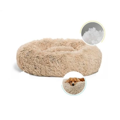 Best Friends by Sheri Donut Shag Dog Bed Taupe 1 Best Friends by Sheri Donut Shag Dog Bed Taupe
