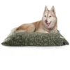 PetShop by Fringe Studio Camping Olive Pillow with Poly Fill Dog Bed - L