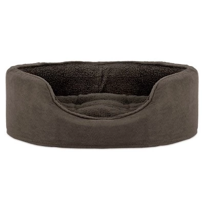 FurHaven Snuggle Terry & Suede Oval Cuddler Dog Bed 2 FurHaven Snuggle Terry & Suede Oval Cuddler Dog Bed - Image 2