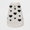 White with Black Hearts Dog and Cat Sweater - Boots & Barkley™