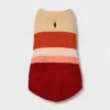 Fuzzy Stripe Dog and Cat Sweater - Deep Orange and Burgundy - Boots & Barkley™